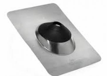 Galvanized No-Calk Flashing 3-in x 14.5-in Galvanized Steel Vent and Pipe Flashing