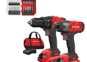 CRAFTSMAN V20 2 Tool 20 Volt Max Power Tool Combo Kit with Soft
