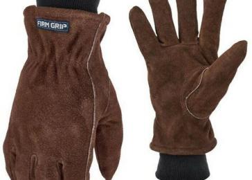 FIRM GRIP X-Large Winter Suede Leather Gloves with Insulated