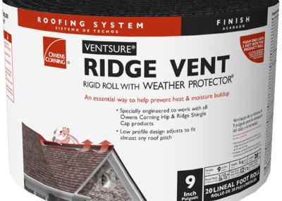 Owens Corning VentSure 9-in x 240-in Black Plastic Roll Roof Ridge Vent   